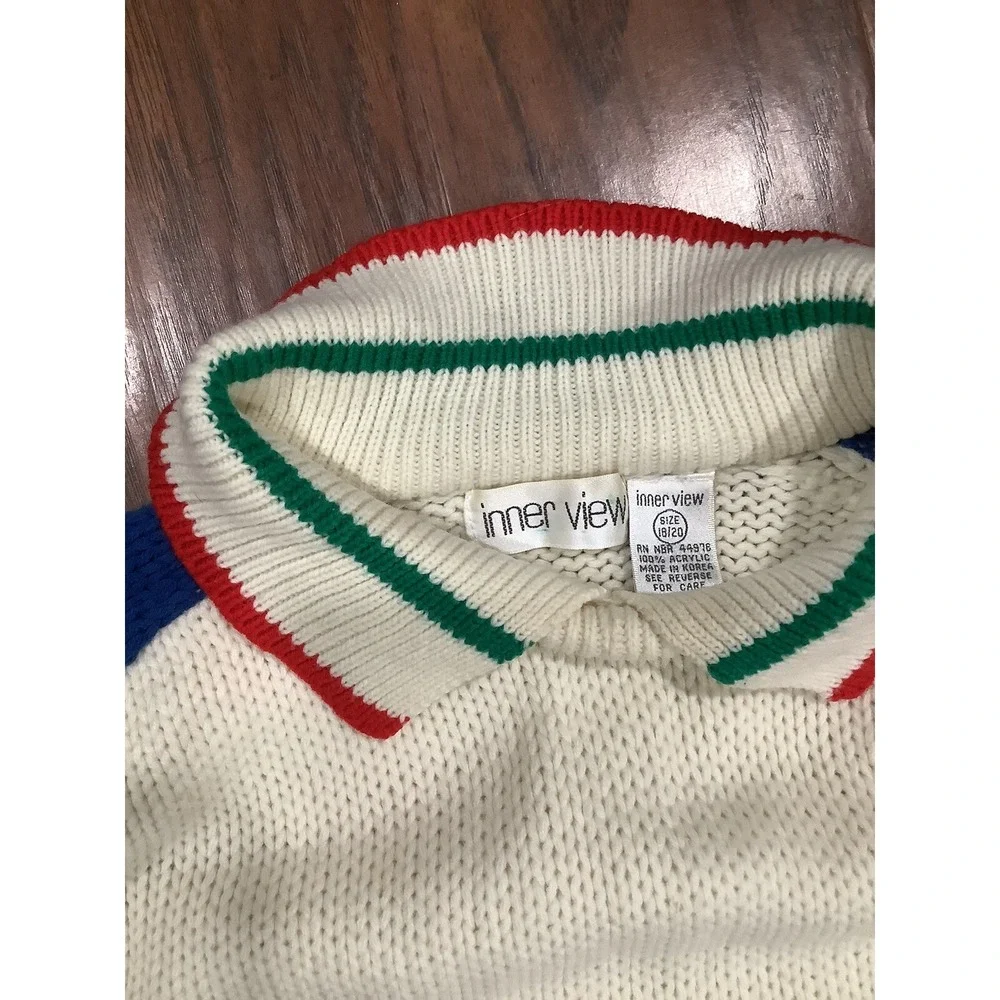 Vintage Inner View Scout Sweater Size 18/20 Stitched Patch